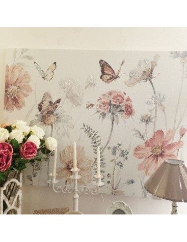 quadro shabby chic tela ecopelle con strass-Sindy Arredo