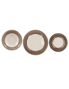 Servizio piatti in ceramica da 18 pezzi verdi bianco 71501 - Sindy Arredo