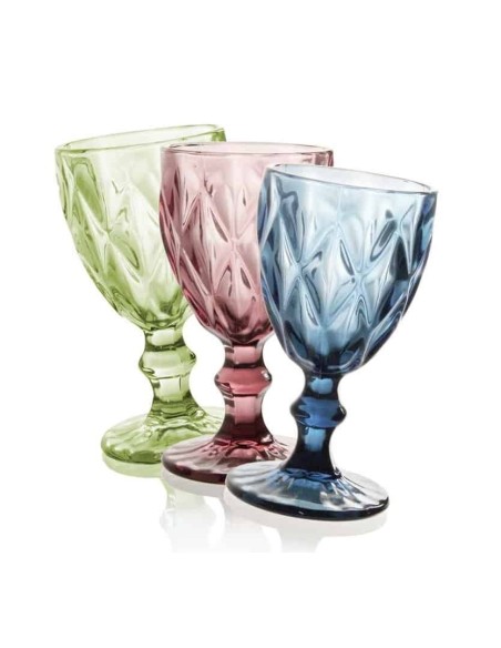 Set da 6 Calici di Vino 3 Colori 26cl 665684 - Sindy Arredo