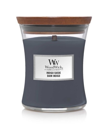 Woodwick Candela giara media Indigo Suede 1694647E