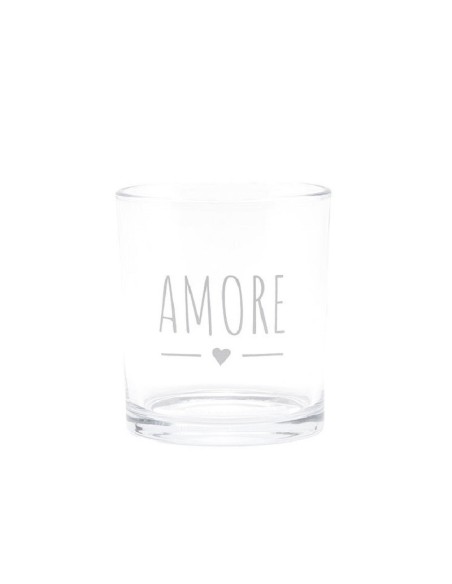 Nuvole di Stoffa Bicchiere in Vetro Borosilicato "Amore" 30ml - Sindy Arredo