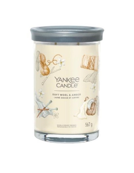 Yankee Candle candela profumata grande tumbler Soft Wool & Amber 1721005E