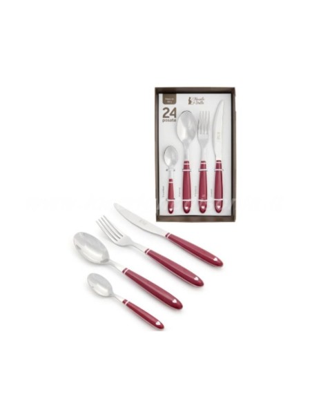 Set posate S24 Nuvole di stoffa Demetra rosso EME230501