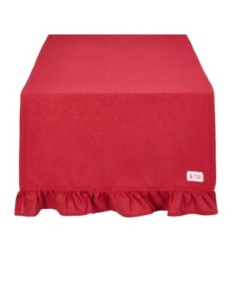 Nuvole di stoffa runner tavolo rosso con balza HTH83959O