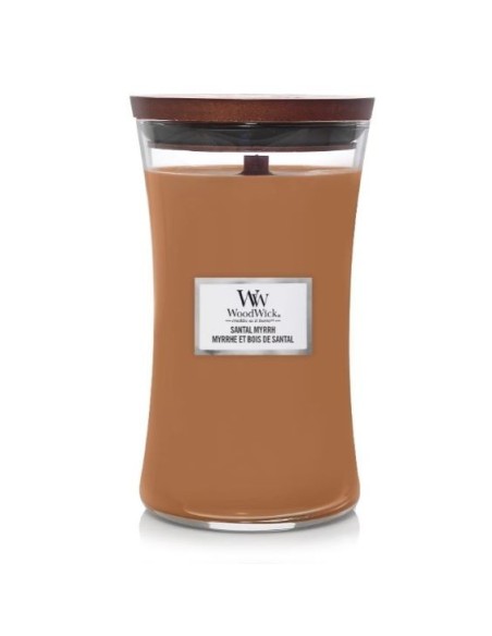 Woodwick offerte candele profumate giara grande Santal Myrrh 1743619E