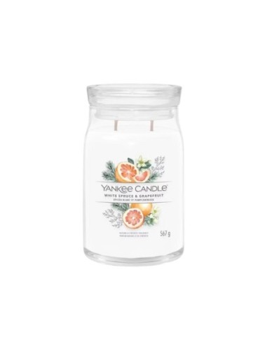 Yankee Candle Candele in vetro White Spruce & Grapefruit 1629992E