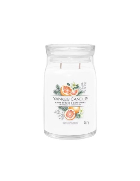 Yankee Candle Candele in vetro White Spruce & Grapefruit 1629992E