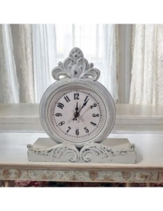 Orologio da appoggio shabby in metallo