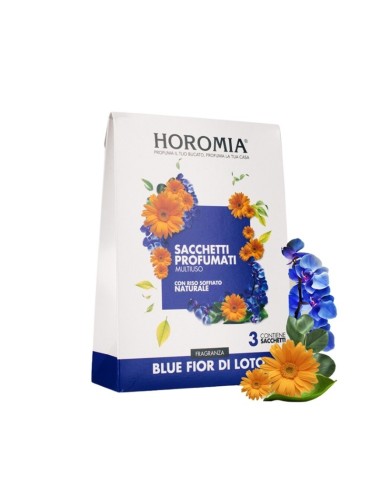 Horomia offerte sacchetti profumati multiuso Blue Fior Di Loto H-115