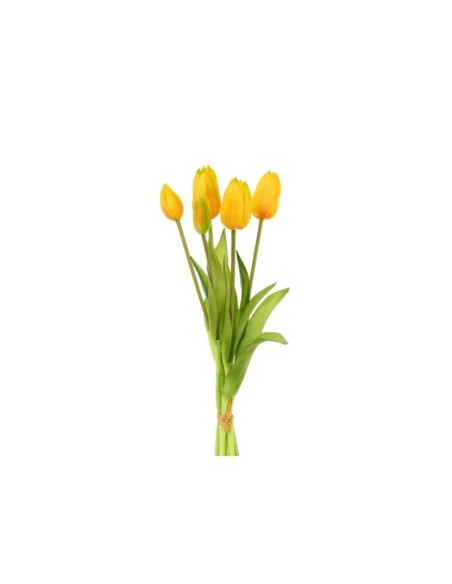 Nuvole di Stoffa Fiori artificiali mazzo 5 tulipani gialli ZFF251103