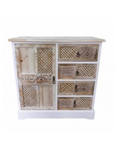 Mobiletto in legno con 1 anta e 4 cassetti-cm. 85 x 40  - sindy arredo