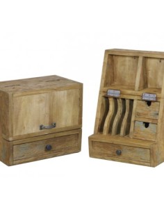Mobiletto portaoggetti apribile in legno - Sindy arredo