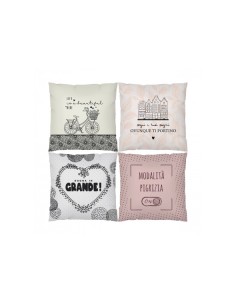 Cuscino in tessuto-ass. 4 decori-cm. 45 x 45 - Sindy arredo