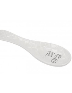 Posa cucchiaio in ceramica-ass. 2 decori-cm. 25 x 7,5 x h. cm. 2,5 2