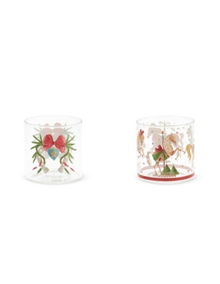 Ass. Bicchiere in borosilicato Nuvole di Stoffa La giostra di Amelie