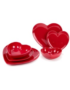 S18 Piatti cuore rossi Nuvole di Stoffa New Bone HGO231507