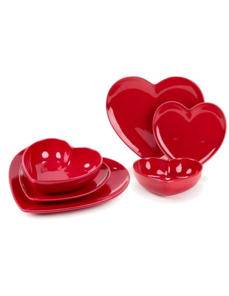 S18 Piatti cuore rossi Nuvole di Stoffa New Bone HGO231507