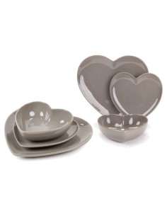 Set 18 piatti cuore New Bone Nuvole di Stoffa Heart HGO231604