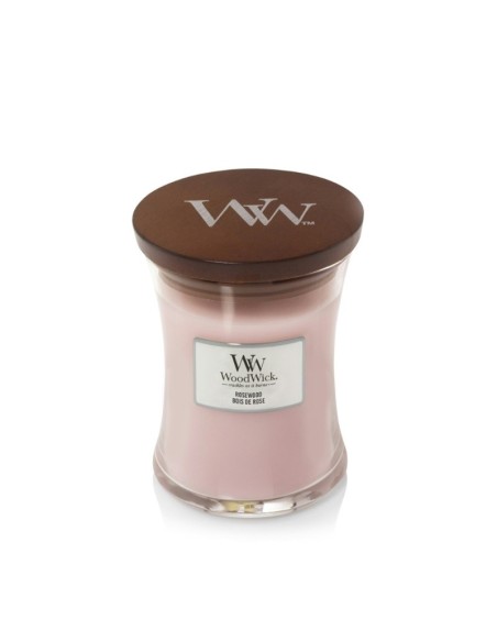 Candela profumata Woodwick giara in vetro Rosewood 92025E