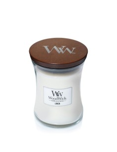 Candela profumata Woodwick media Linen 92135E
