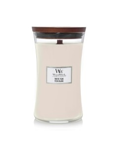 Candele Woodwick offerte White Teak 93039E