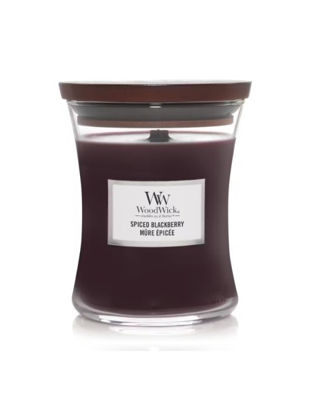 Candele profumate Woodwick medie Spiced Blackberry 92078E
