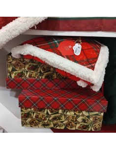 Plaid Natalizio tartan Nuvole di Stoffa MD240901 2