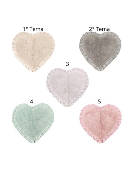 Tappeto cuore in cotone Nuvole di Stoffa KCT21429 Tappeto cuore in cotone Nuvole di Stoffa KCT21429