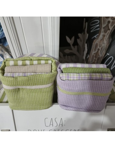 Set cestino con strofinacci Nuvole di Stoffa NUV20637