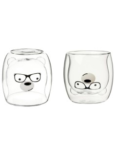 Set 2 Tazze in vetro orsetto Nuvole di Stoffa XSI250402A