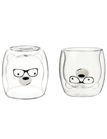 Set 2 Tazze in vetro orsetto Nuvole di Stoffa XSI250402A