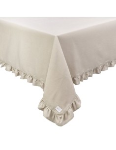 Nuvole di Stoffa Tovaglia con balza Demetra Beige HTH71959B-HTH70959B