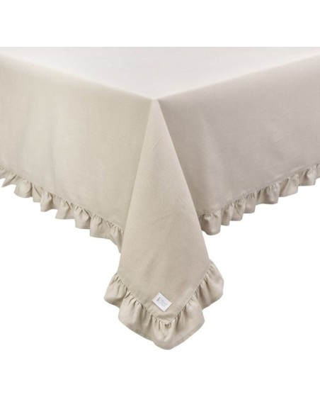 Nuvole di Stoffa Tovaglia con balza Demetra Beige HTH71959B-HTH70959B