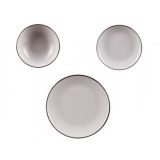 Set in ceramica di piatti 18 piatti crema fondo piano frutta 67057