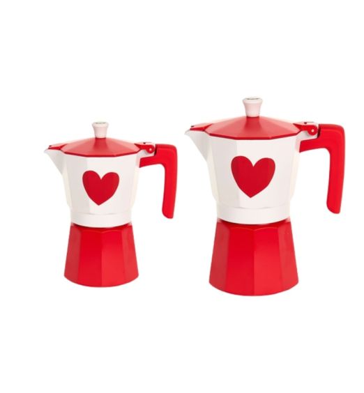 Nuvole di Stoffa moka caffe cuore rosso