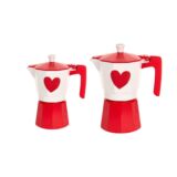 Nuvole di Stoffa moka caffe cuore rosso