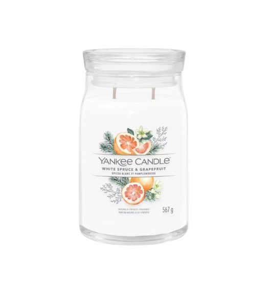 Yankee Candle Candele in vetro White Spruce & Grapefruit 1629992E